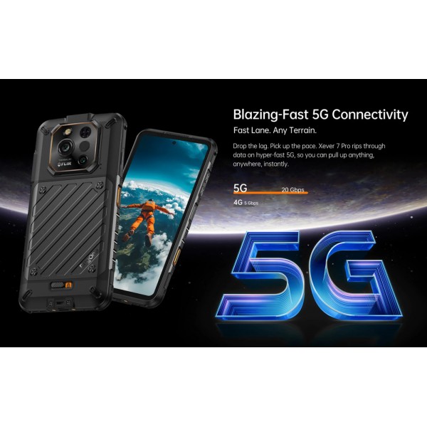 RUGONE smartphone Xever 7 Pro με θερμική εικόνα, 6.67", 12/512GB, 5G, 5550mAh, IP68/IP69K/MIL-STD-810H, μαύρο