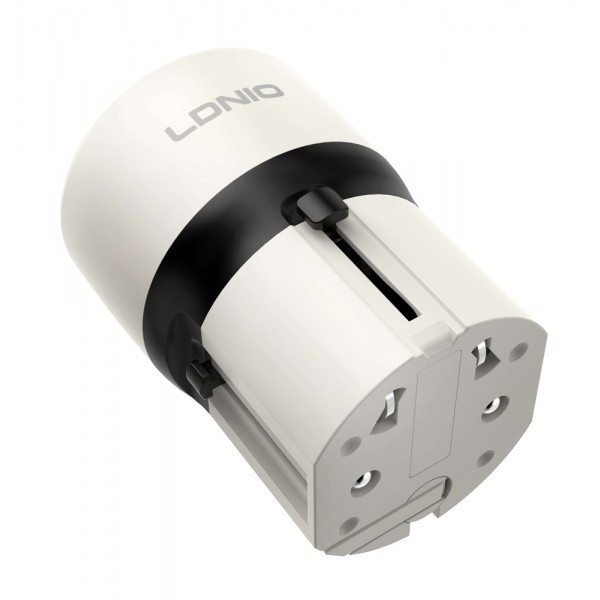 LDNIO φορτιστής τοίχου Q2319 με καλώδιο Lightning, EU/UK/US/AU βύσμα, USB/USB-C, 30W, γκρι