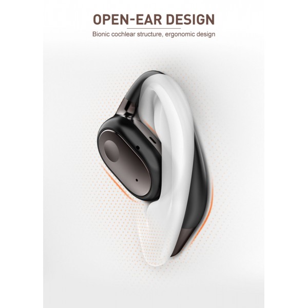 LDNIO earphones με θήκη φόρτισης T11, OWS, Φ15mm, 50/450mAh, μαύρα - Ακουστικά - Bluetooth