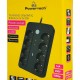 POWERTECH πολύπριζο ασφαλείας PT-1535, 8 θέσεων, με USB & USB-C θύρες, 16A, 1.5m, μαύρο