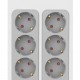 POWERTECH πολύπριζο ασφαλείας PT-1534, 8 θέσεων, 16A, 1.5m, λευκό