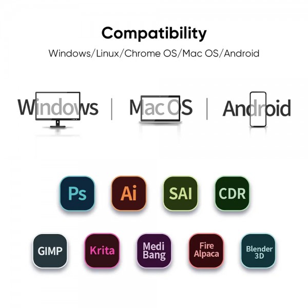 XP-PEN ταμπλέτα σχεδίασης με γραφίδα Deco 01 V3, 254x158.7mm, μαύρο