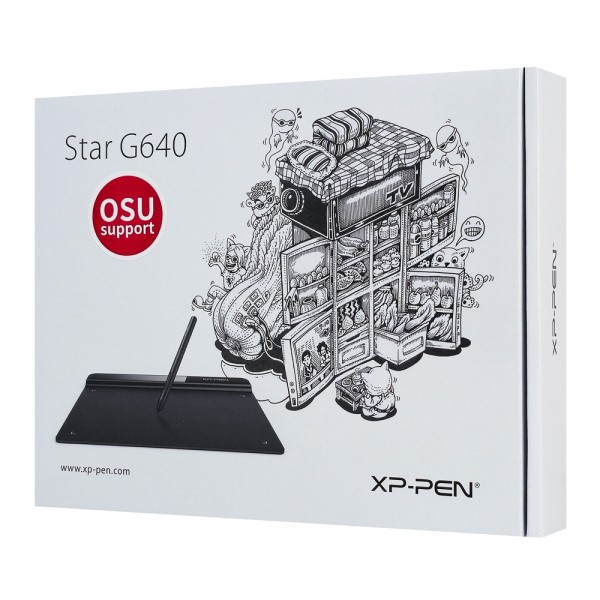 XP-PEN ταμπλέτα σχεδίασης με γραφίδα Star G640, 152.4x101.6mm, μαύρο