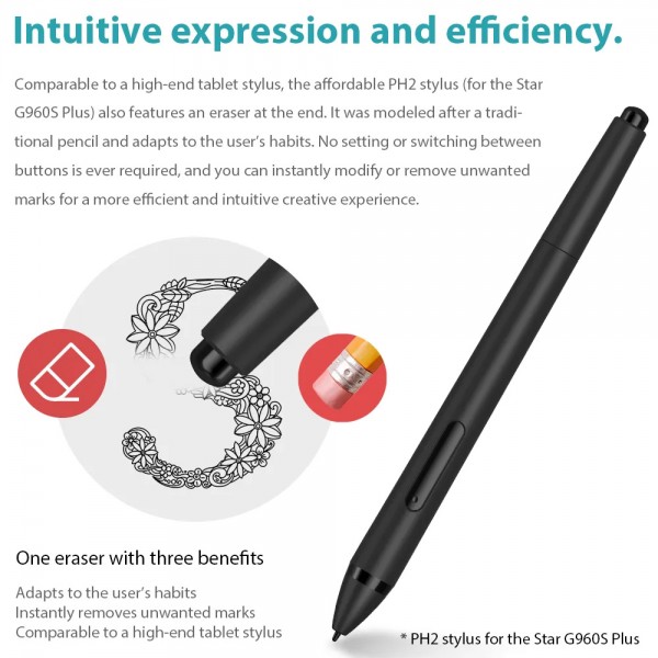 XP-PEN ταμπλέτα σχεδίασης με γραφίδα Star G960S Plus, 228.8x152.6mm, μαύρο