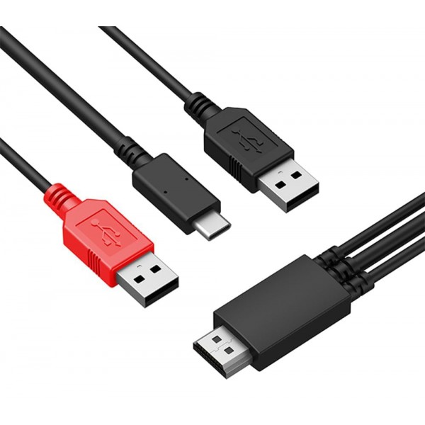 XP-PEN HDMI σε USB-C & 2x USB SPE40 για ταμπλέτα σχεδίασης, 1.5m, μαύρο - Σύγκριση Προϊόντων