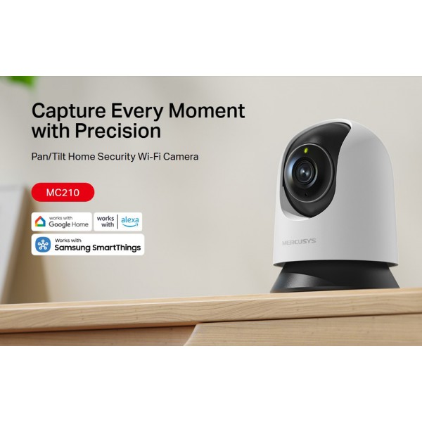 MERCUSYS smart κάμερα MC210, 2K/3MP, WiFi, PTZ, SD, EU/1.0 - Συστήματα Ασφαλείας