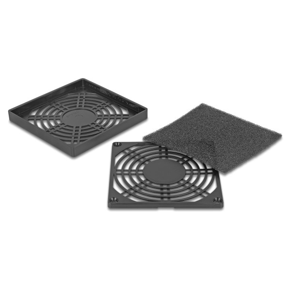 DELOCK σχάρα για 92mm ανεμιστήρα 67312 με φίλτρο σκόνης, πλαστική, μαύρη - Ψύξη - Modding