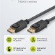 GOOBAY καλώδιο DisplayPort 74777, VESA Certified, 8K/60Hz, 32.4 Gbps, 1m, μαύρο