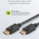 GOOBAY καλώδιο DisplayPort 74777, VESA Certified, 8K/60Hz, 32.4 Gbps, 1m, μαύρο