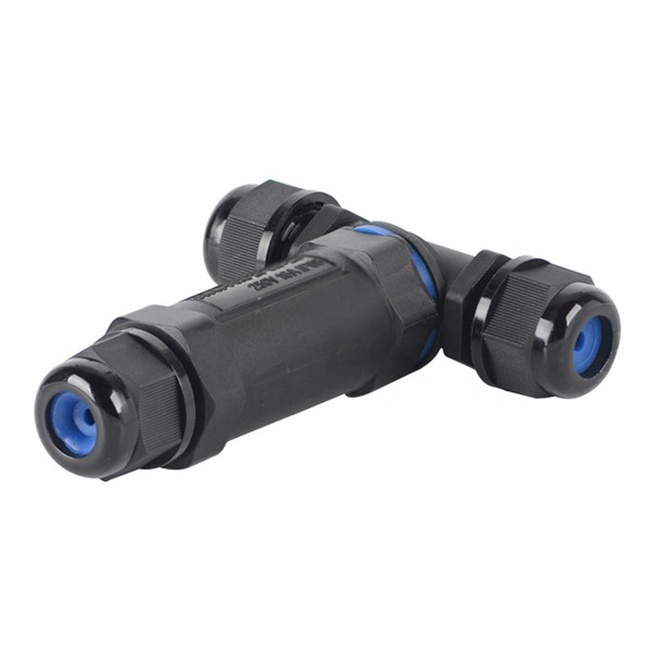 POWERTECH αδιάβροχος σύνδεσμος καλωδίων τροφοδοσίας TOOL-0113, τύπου ταφ, 3pin, IP68, μαύρος - Service & Εργαλεία