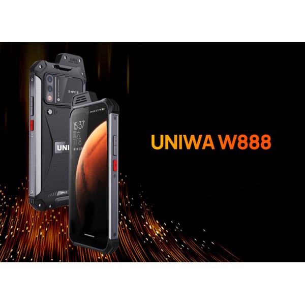 UNIWA smartphone W888, 6.3" HD+, 4/64GB, ηχείο 2W, Atex Zone 2, IP68, μαύρο - UNIWA