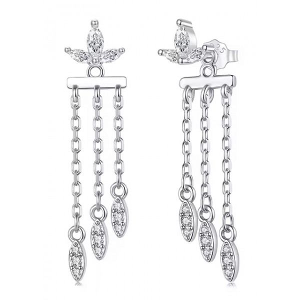 BAMOER σκουλαρίκια καρφωτά BSE1240 με κυβική ζιρκόνια, ασήμι 925, ασήμι - Προσωπική Φροντίδα