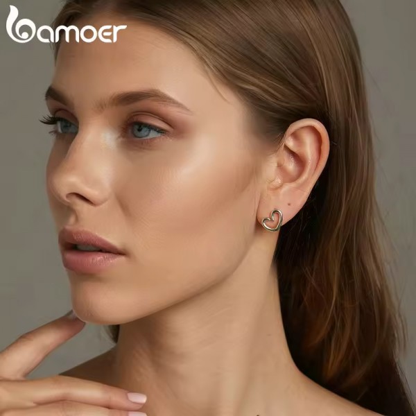 BAMOER σκουλαρίκια καρφωτά SCE1769, ασήμι 925, ασημί - Προσωπική Φροντίδα