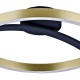 POWERTECH LED φωτιστικό οροφής HLL-0199, 29W, 4000K, Φ38x10cm, χρυσό/μαύρο