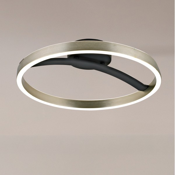 POWERTECH LED φωτιστικό οροφής HLL-0200, 29W, 4000K, Φ38x10cm, ασημί/μαύρο - Φωτιστικά Οροφής