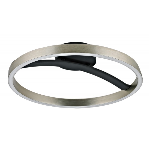 POWERTECH LED φωτιστικό οροφής HLL-0200, 29W, 4000K, Φ38x10cm, ασημί/μαύρο - Φωτιστικά Οροφής