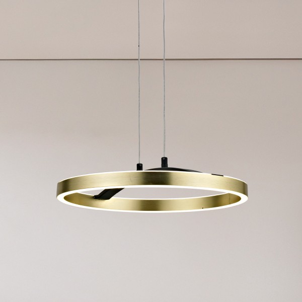 POWERTECH LED φωτιστικό οροφής HLL-0201, 29W, 4000K, Φ38x120cm, χρυσό/μαύρο - Φωτιστικά Οροφής