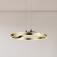 POWERTECH LED φωτιστικό οροφής HLL-0201, 29W, 4000K, Φ38x120cm, χρυσό/μαύρο