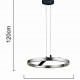 POWERTECH LED φωτιστικό οροφής HLL-0202, 29W, 4000K, Φ38x120cm, ασημί/μαύρο