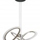 POWERTECH LED φωτιστικό οροφής HLL-0205, 40W, 4000K, Φ53x120cm, οπάλ χρυσό/μαύρο
