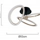 POWERTECH LED φωτιστικό οροφής HLL-0206, 40W, 4000K, Φ53x26cm, οπάλ χρυσό/μαύρο