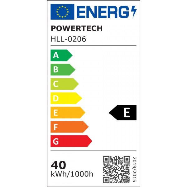 POWERTECH LED φωτιστικό οροφής HLL-0206, 40W, 4000K, Φ53x26cm, οπάλ χρυσό/μαύρο