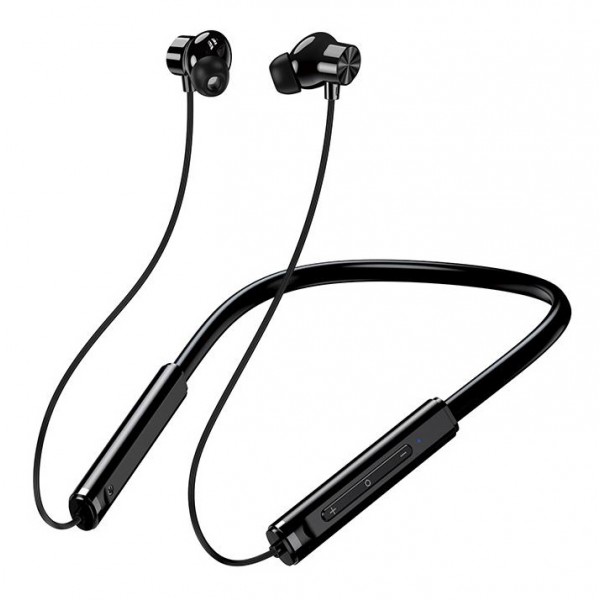 KAKUSIGA earphones KSC-1878 με μαγνήτη, Bluetooth, 10mm, 200mAh, μαύρα - Mobile