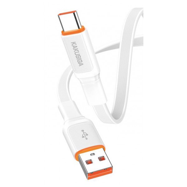 KAKUSIGA καλώδιο USB-C σε USB KSC-999, 5A, 480Mbps, flat, 1m, λευκό - USB-C (Type-C)