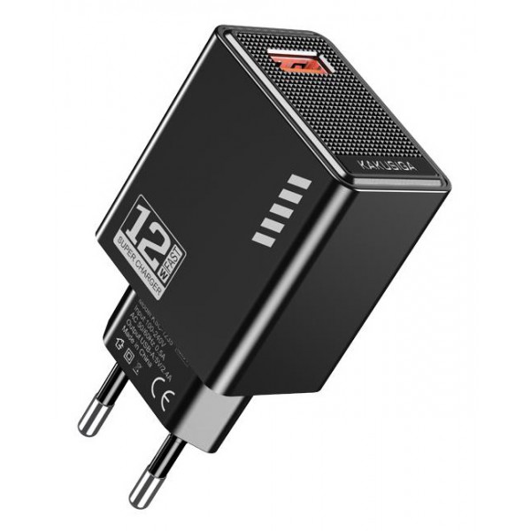KAKUSIGA φορτιστής τοίχου KSC-1235, USB, 12W, μαύρος - Σύγκριση Προϊόντων