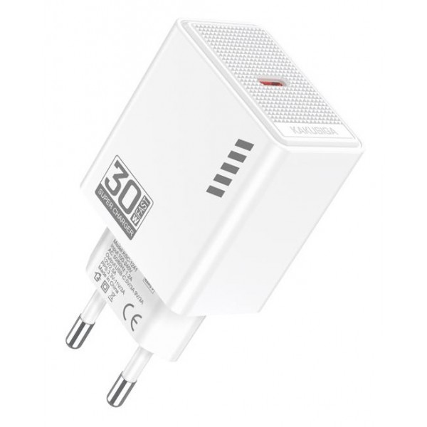 KAKUSIGA φορτιστής τοίχου KSC-1241, USB-C, 30W, λευκός - Φορτιστές Κινητών