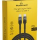POWERTECH καλώδιο USB-C σε USB-C PTR-0168, PD 60W, copper, 1.5m, μαύρο