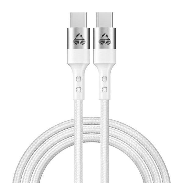 POWERTECH καλώδιο USB-C σε USB-C PTR-0167, PD 60W, copper, 1m, λευκό - USB-C (Type-C)