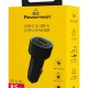 POWERTECH φορτιστής αυτοκινήτου PT-1539, USB & USB-C, 85W, μαύρος