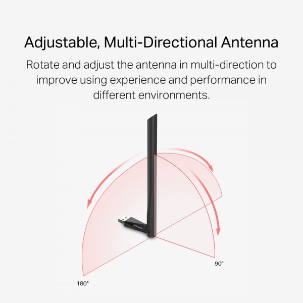 MERCUSYS ασύρματος USB αντάπτορας δικτύου MU6H, AC650, Dual Band, V 1.30