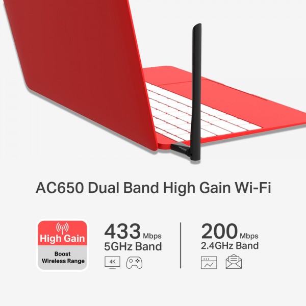 MERCUSYS ασύρματος USB αντάπτορας δικτύου MU6H, AC650, Dual Band, V 1.30 - Κάρτες Δικτύου - USB Dongles
