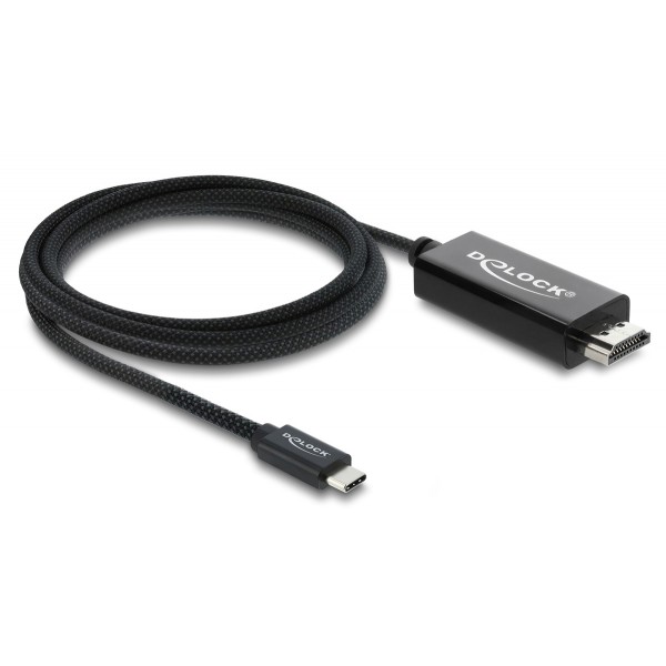 DELOCK καλώδιο USB-C σε HDMI 81704, 4K/60Hz, 2m, μαύρο - USB-C (Type-C)