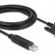DELOCK καλώδιο USB σε RS-232 67382, 921.6Kbps, 1.8m, μαύρο