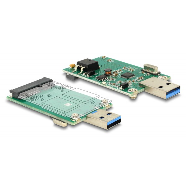 DELOCK αντάπτορας USB σε mSATA 62681, 5Gbps