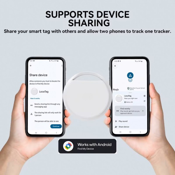 HAVEDEER smart tag ACCUTAG για Android συσκευές, Bluetooth tracker, λευκό