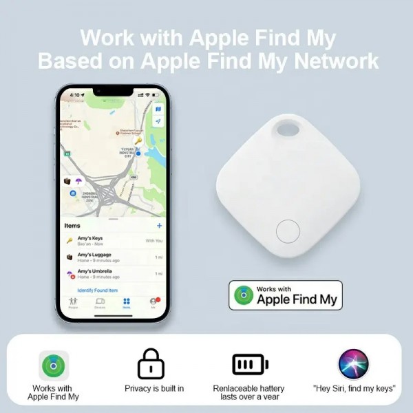 HAVEDEER smart tag ITAG03 για iOS συσκευές, Bluetooth tracker, λευκό