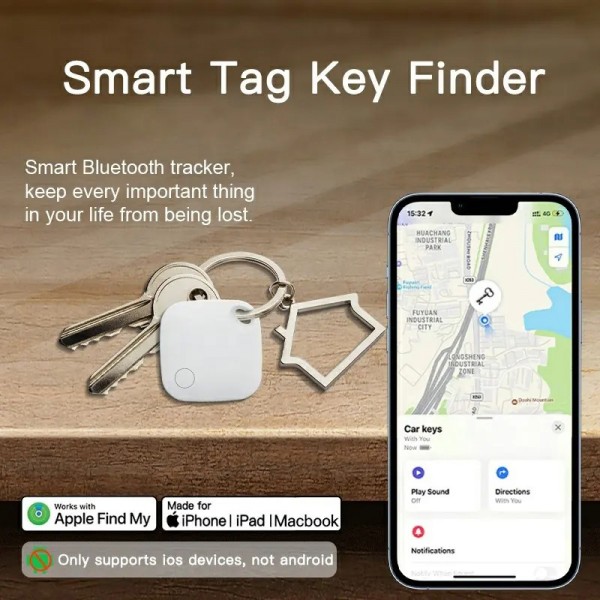 HAVEDEER smart tag ITAG03 για iOS συσκευές, Bluetooth tracker, λευκό