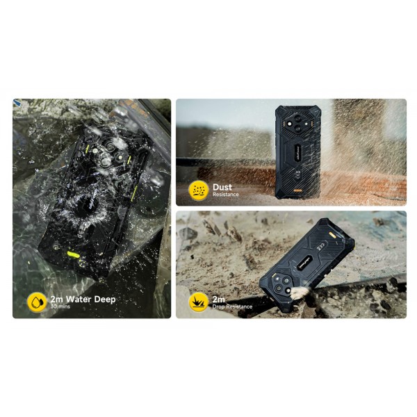 ULEFONE smartphone RugKing 3 Pro, 6.56", 8/128GB, 5700mAh, IP68/IP69K, μαύρο