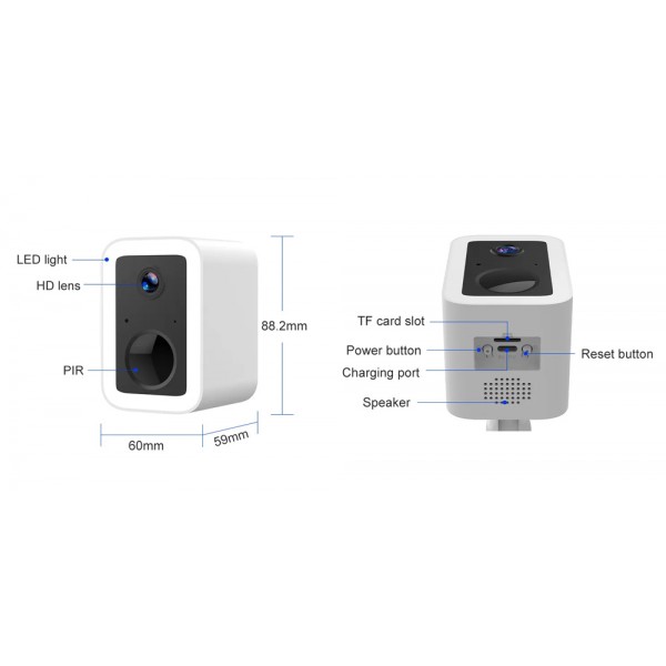 VSTARCAM smart ηλιακή κάμερα CB554 με φωτισμό, 3MP, WiFi, SD, 5200mAh, IP66