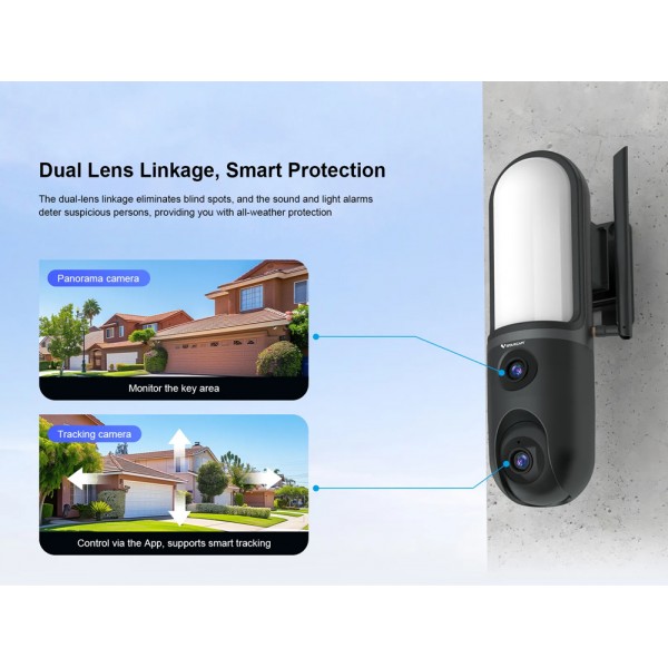 VSTARCAM smart κάμερα FC4 με φωτισμό, dual lens, 3MP, WiFi, SD, PTZ, IP66