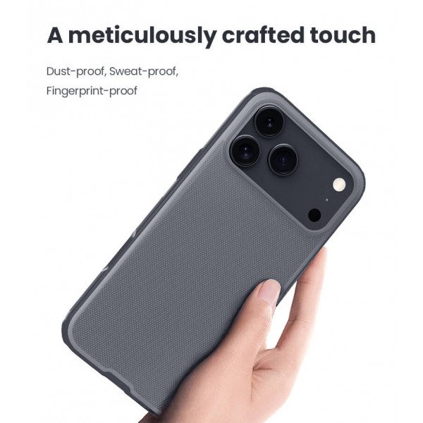 NILLKIN θήκη Super Frosted Shield Pro για Apple iPhone 17 Pro, διάφανη/μαύρη - Θήκες