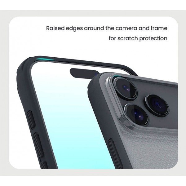 NILLKIN θήκη Super Frosted Shield Pro για Apple iPhone 17 Pro, διάφανη/μαύρη