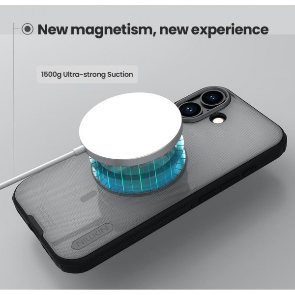 NILLKIN θήκη Super Frosted Shield Pro Magnetic για Apple iPhone 17, διάφανη/μαύρη - Θήκες