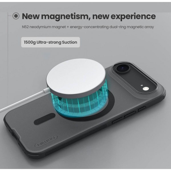 NILLKIN θήκη Super Frosted Shield Pro Magnetic για Apple iPhone 17 Air, διάφανη/μαύρη - Θήκες