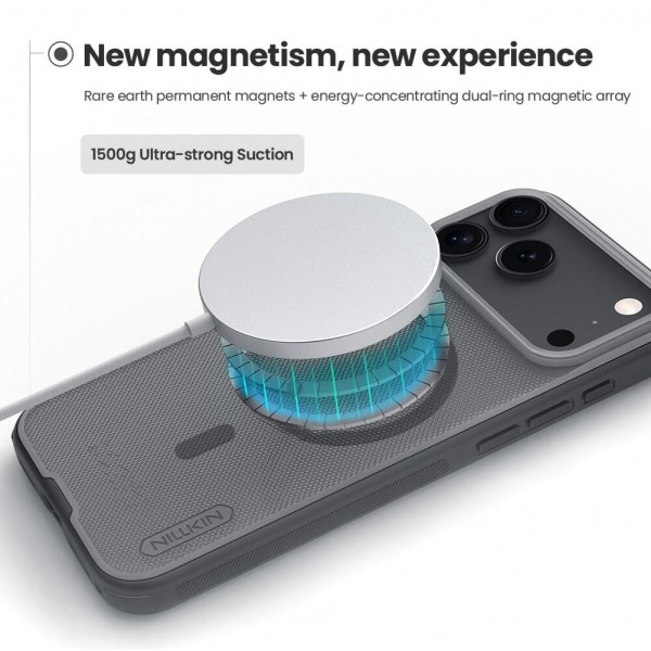 NILLKIN θήκη Super Frosted Shield Pro Magnetic για Apple iPhone 17 Pro, διάφανη/μαύρη - Θήκες