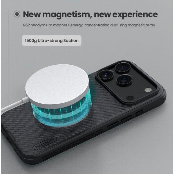 NILLKIN θήκη Super Frosted Shield Pro Magnetic για Apple iPhone 17 Pro Max, μαύρη - Θήκες